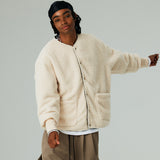リバーシブルフリースジャンパー/REVERSIBLE FLEECE JUMPER-KHAKI