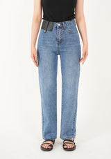 ミディアムストレートデニムパンツ / MEDIUM BLUE STRAIGHT DENIM PANTS [16626]