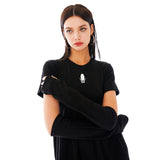 ウォーマースリーブワンピース / OW Warmer Sleeve One-piece [Black Pearl Knit]