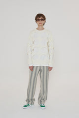 HOLE ARGYLE ROUND KNIT / IVORY (6600193540214)