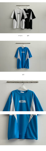 カチースリットユニフォームメッシュショートスリーブT / Cachy Slit Uniform Mesh Short Sleeve Tee