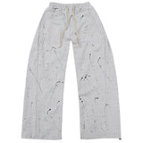 painting side tuck string sweat pants