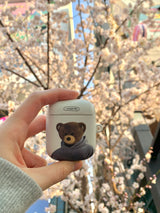 フードベアAirPodsケース / hood bear airpods case (oatmeal)