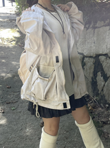 ユニセックスピグメントビンテージミリタリージャケット / Unisex pigment Vintage military jacket