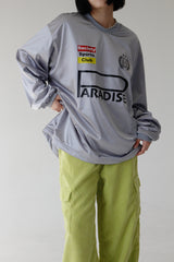 グローシースポーティジャージスウェットシャツ/Glossy Sporty Jersey Sweatshirt (2color)