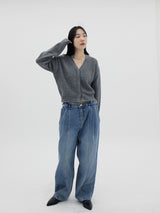 グランドVネックウールカーディガン / Grand V-neck wool cardigan (8color)