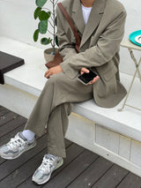 French 3 button set up blazer