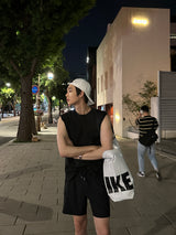ラガーレーススリットスリーブレスシャツ/Lager Ice Slit Sleeveless Shirt (2 colors)