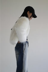 ホワイトファージャケット/white fur jacket