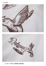DAKYAM 2023 AW Dropping Needle Hummingbird Mandala Flower Vinyl Music T-Shirt