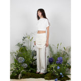 トラックシャーリングスカートパンツ / TRACK SHIRRING SKIRT PANTS - WHITE