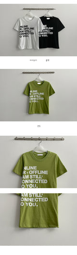 オンラインレタリング半袖Tシャツ / Online lettering short-sleeved T-shirt