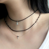 レザーシルバーネックレス / [CCNMADE] LEATHER SILVER NECKLACE 2 (4Type)