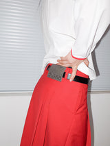 VIVID PLEATS SKIRT (TOMATO)