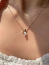 ヒルトンムーンストーンハートネックレス / [925silver] Hilton Moonstone Heart Necklace