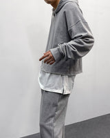 オールインワンクロップドフーディ/FL All-in-One Cropped Hoodie (4 colors)