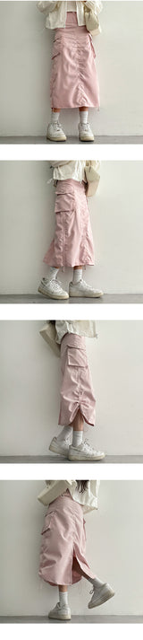 Nefside cargo string long skirt