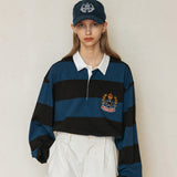 GHCラグビーシャツ/GHC RUGBY SHIRT_BLUE BROWN