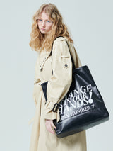 SMILE BIG SIZE SHOPPER BAG_BLACK (6582794649718)