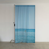 marine blue curtain
