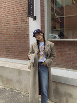 [wool30%] オアシングルウールロングコート
