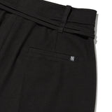 COLLECTION STRING CUT OFF WIDE SLACKS [BLACK]