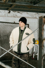 FLEECE MA-1 PADDED JACKET - KHAKI