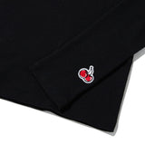 CHERRY BASIC HALF NECK T-SHIRT [BLACK]