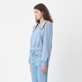 CHECK COLLAR CROP SWEATSHIRT_PASTEL BLUE (6609871077494)
