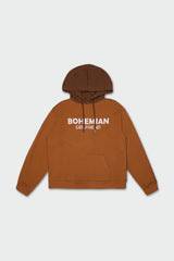ハーフディフェレントフーディー / Half Different Hoodie, Light brown/Dark brown