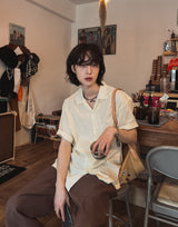 fair stripe open shirt (2 color)