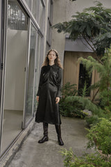 ドレーパリードレス/DRAPERY DRESS_DEEP GREEN