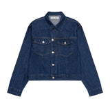 ルーズフィットバックレーベルポイントダークデニムジャケット/LOOSE FIT BACK LABEL POINT DARK DENIM JACKET [17707]