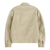 Solid Suede Zipper Jacket (Beige)