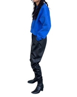 エンボスクロップドスウェット / Emboss Cropped Sweat-BLUE