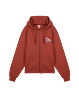 ゴーホームソサイエティフーディジップアップ / GO HOME SOCIETY HOODIE ZIP UP - RED
