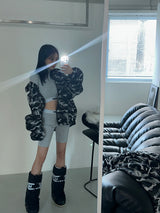 ウィナーナッピングバンディングクロップタートルネックTシャツ