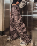 (UNISEX) ハイシャーリングカーゴパンツ