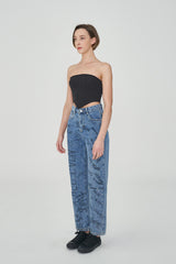 レタリングプリンテッドデニムパンツ / ACTRESS YANG HYE-JI WORN LETTERING PRINTED DENIM PANTS[6050]