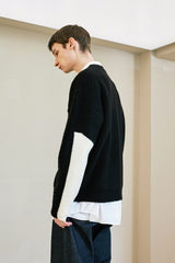 エルボーセクションヘビーカーディガン/ELBOW SECTION HEAVY CARDIGAN BLACK