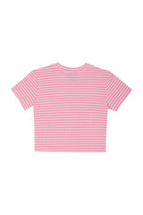 ストライプクロップTシャツ