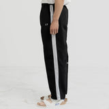 サイドメッシュナイロンパンツ / SIDE MESH NYLON PANTS-BLACK