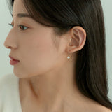 14K ゴールドフィルドホッククリームパールピアス/14K goldfilled hook cream pearl earring (5mm)