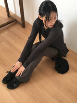 Thein コルセットストラップ スリム フード付きスウェットシャツ