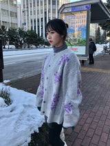 Snow blossom cardigan