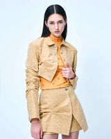 スエードミニラップスカート/DOZI - Suede Mini Wrap Skirt _ Camel