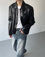 ボルトコートレザージャケット / OA bolt coated leather jacket (3 colors)