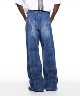 Twisted denim pants