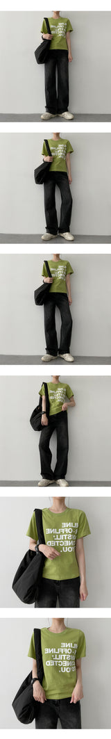 オンラインレタリング半袖Tシャツ / Online lettering short-sleeved T-shirt