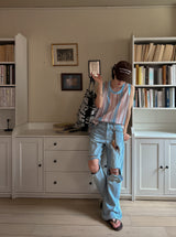 ソルトワイドデニムパンツ / Salt mufa wide denim pants (2 color)